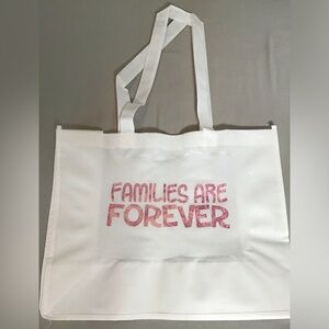 White and Pink Tote Bag